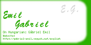 emil gabriel business card