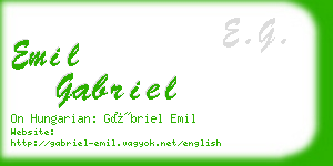emil gabriel business card
